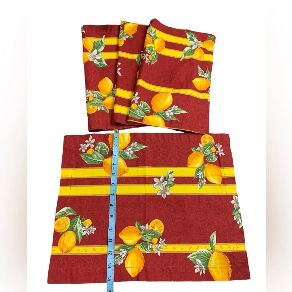 Sur La Table Mediterranean lemon Placemats